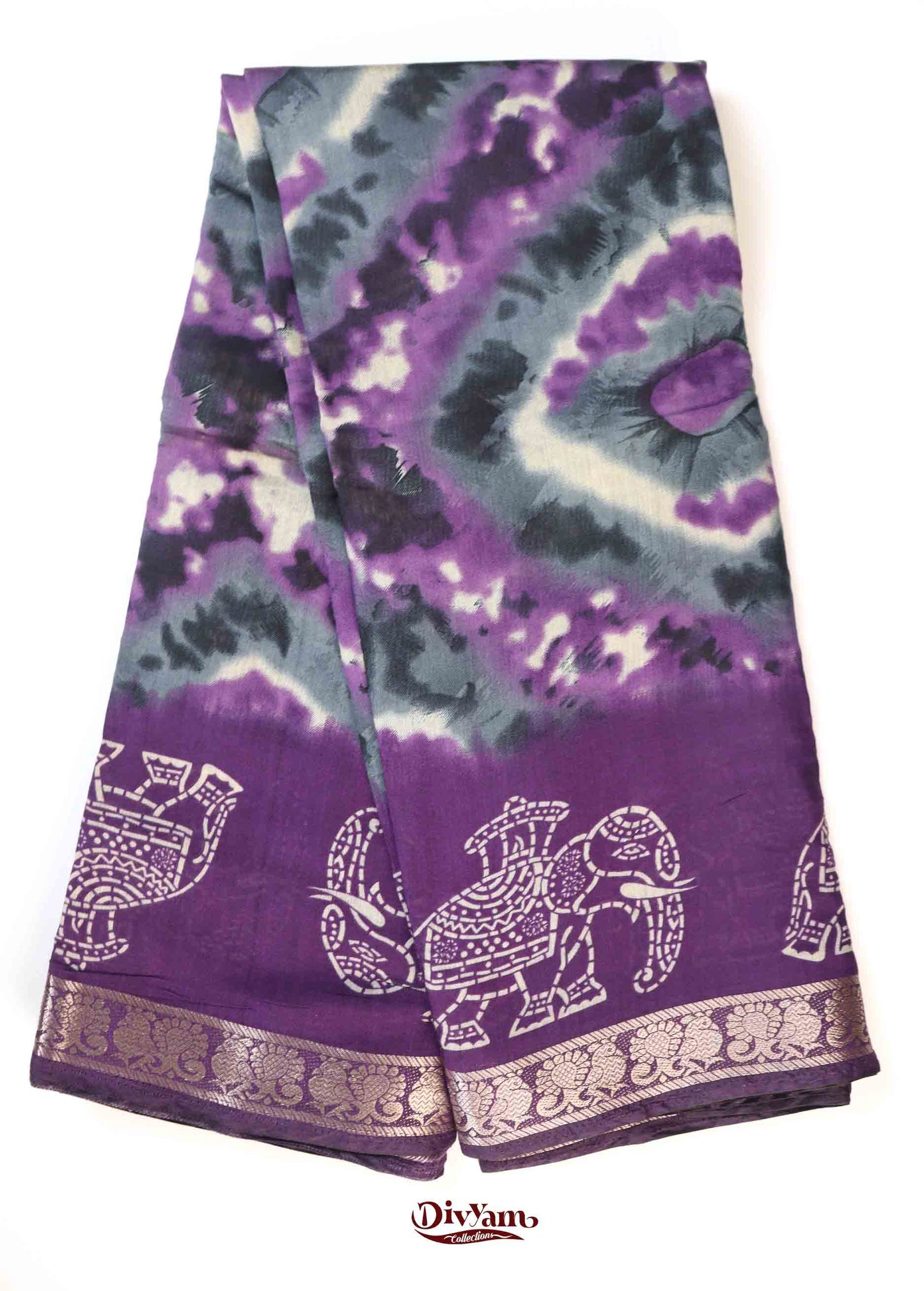 Mangalagiri Silk Saree with Shibori Print & Running Blouse | DC250