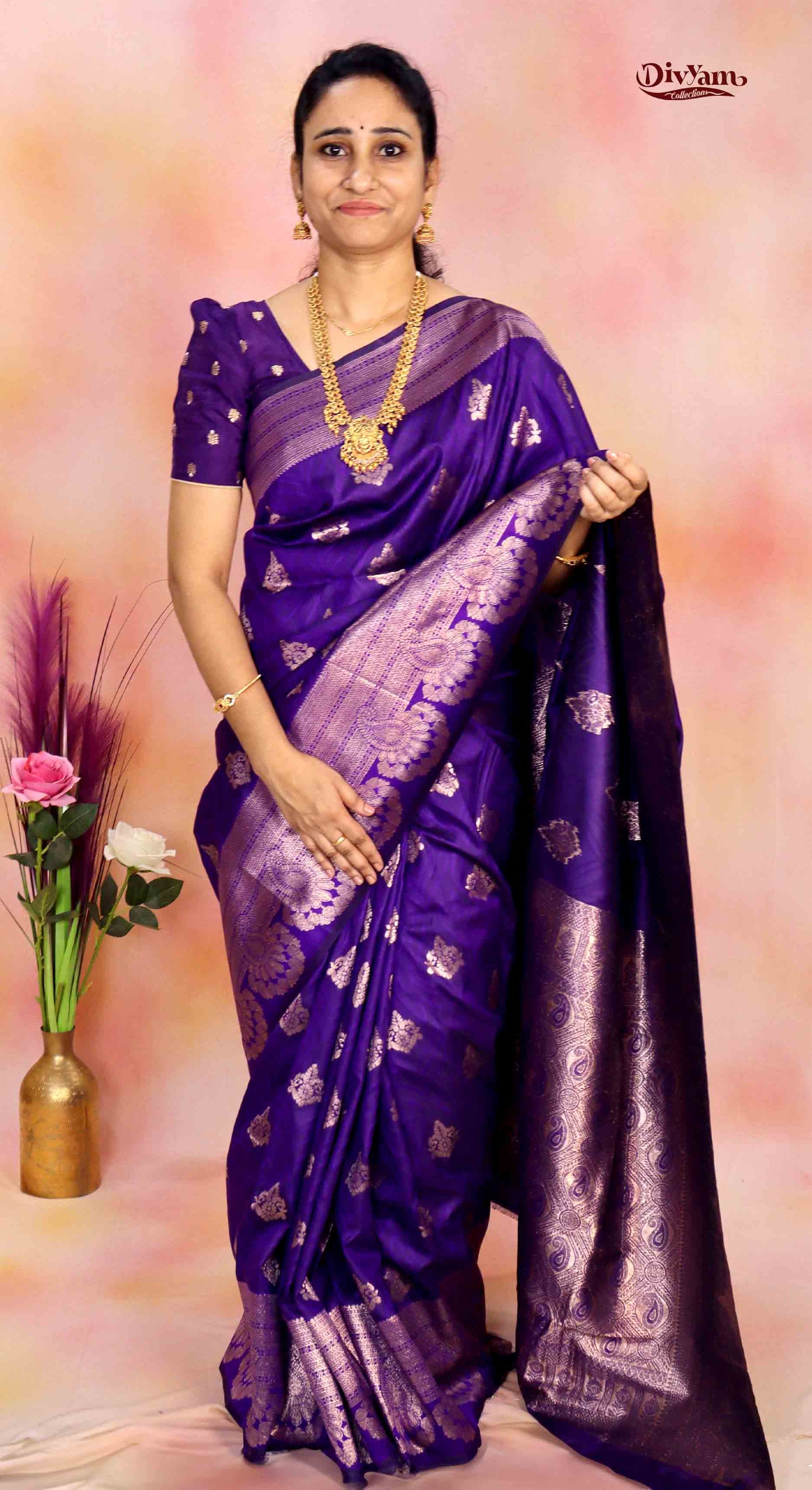 DC241 | Banarasi Pattu Soft Silk Saree with Silver Zari Weaving | Premium Ethnic Wear