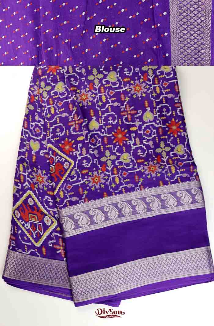 DC324 | Fancy Patola Design Saree with Contrast Gap Border