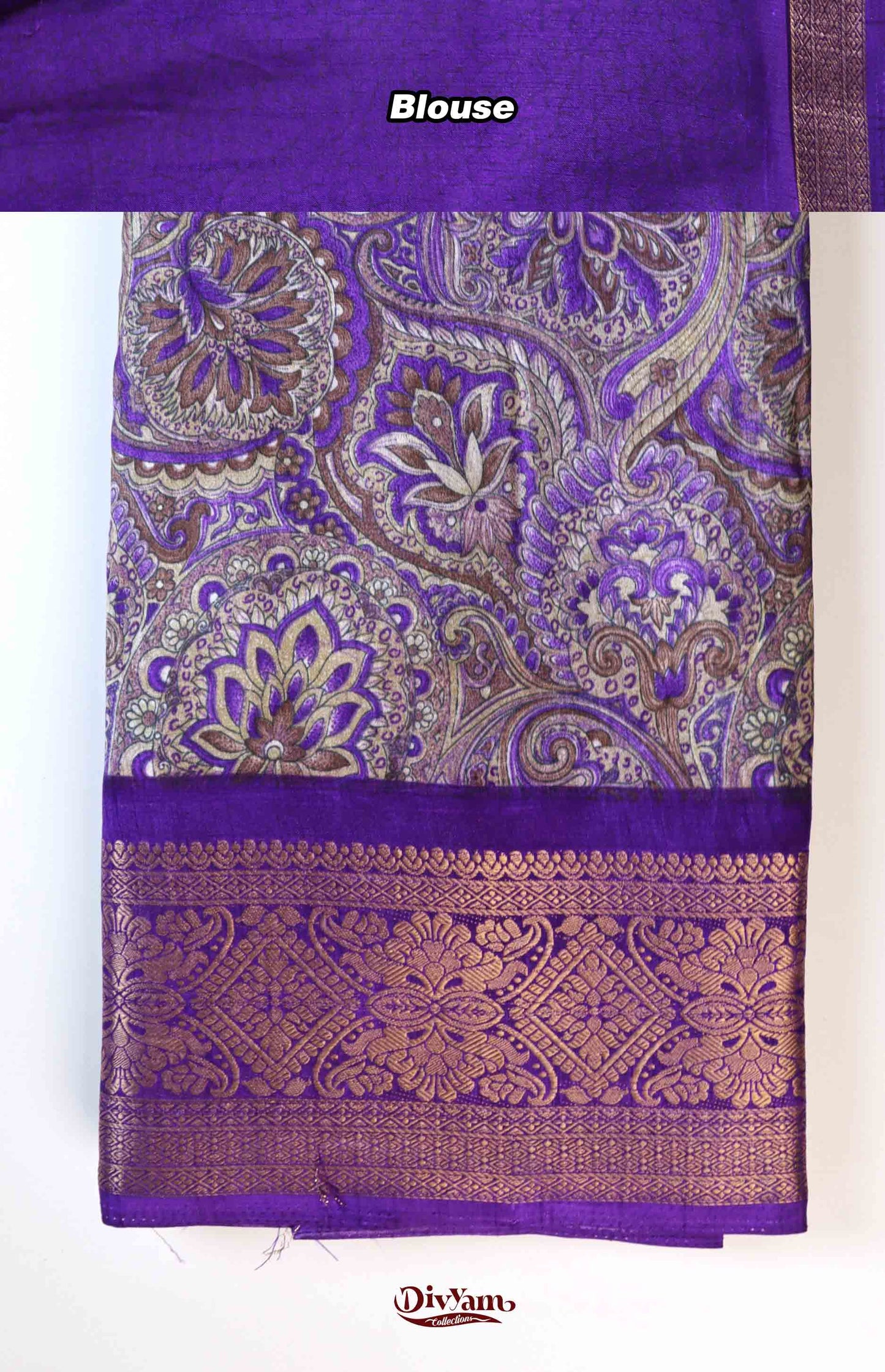 DC263 | Modal Silk Floral Pattern Saree with Running Blouse