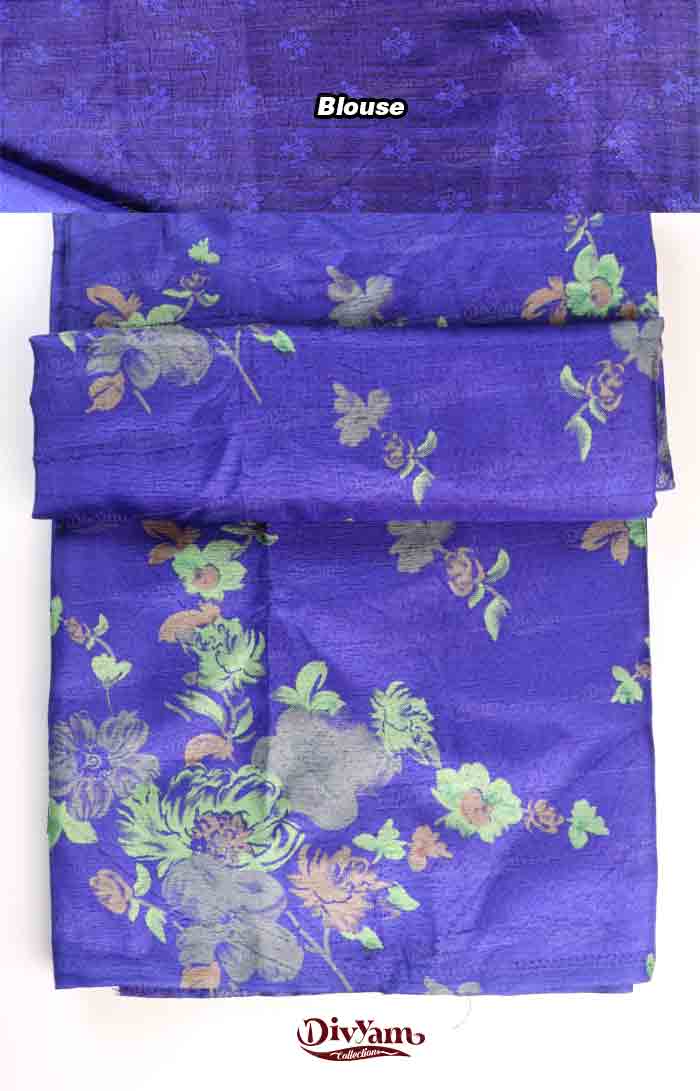 DC300 | Semi Tussar Crepe Saree with Floral Print