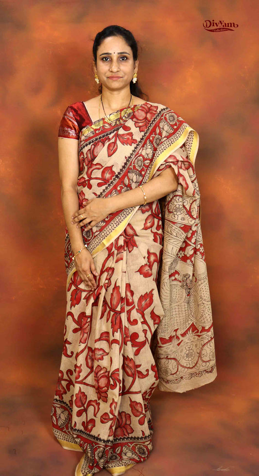 DC201 | Kota Kalamkari Print Saree with Running Blouse