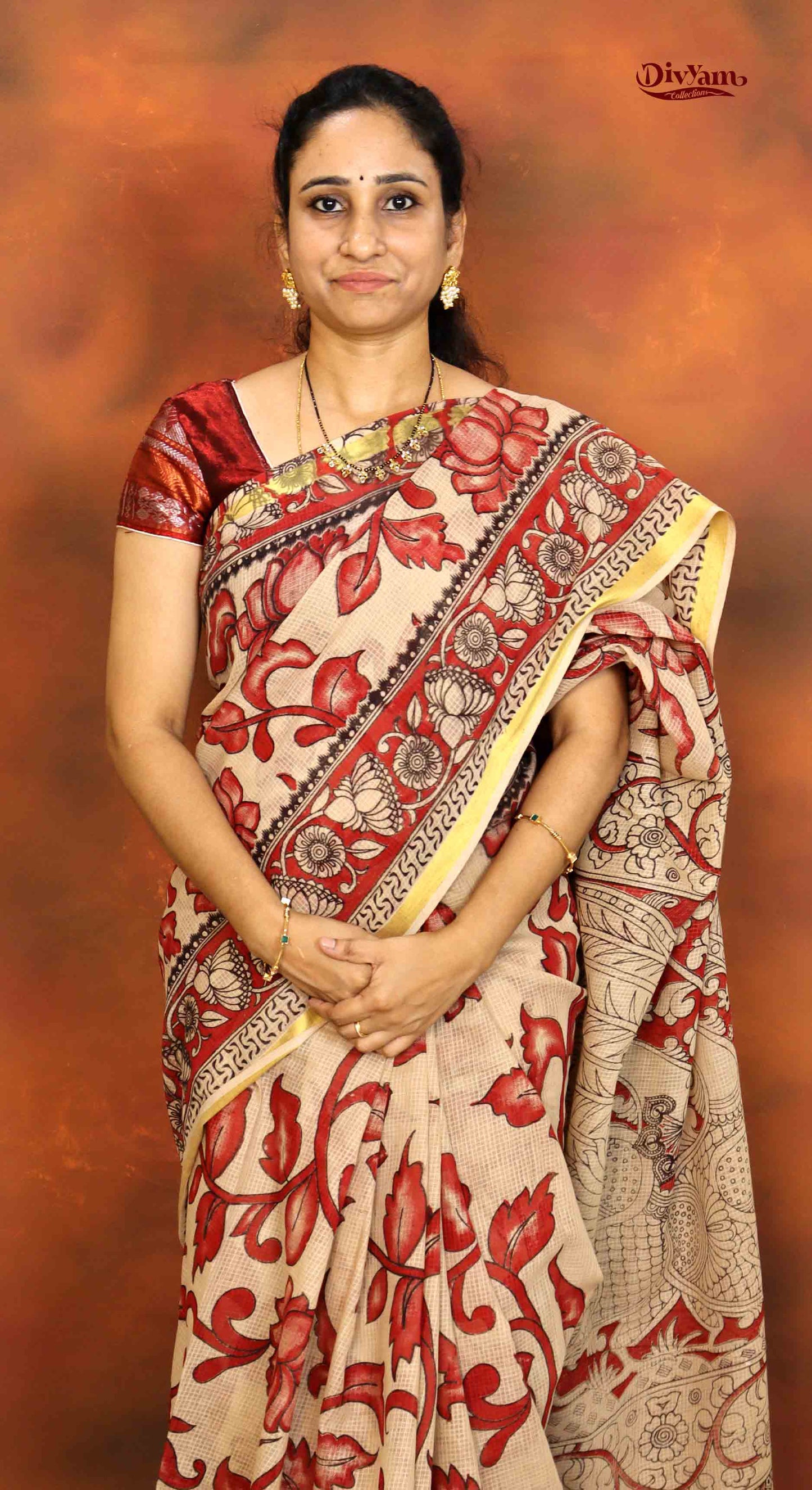 DC201 | Kota Kalamkari Print Saree with Running Blouse