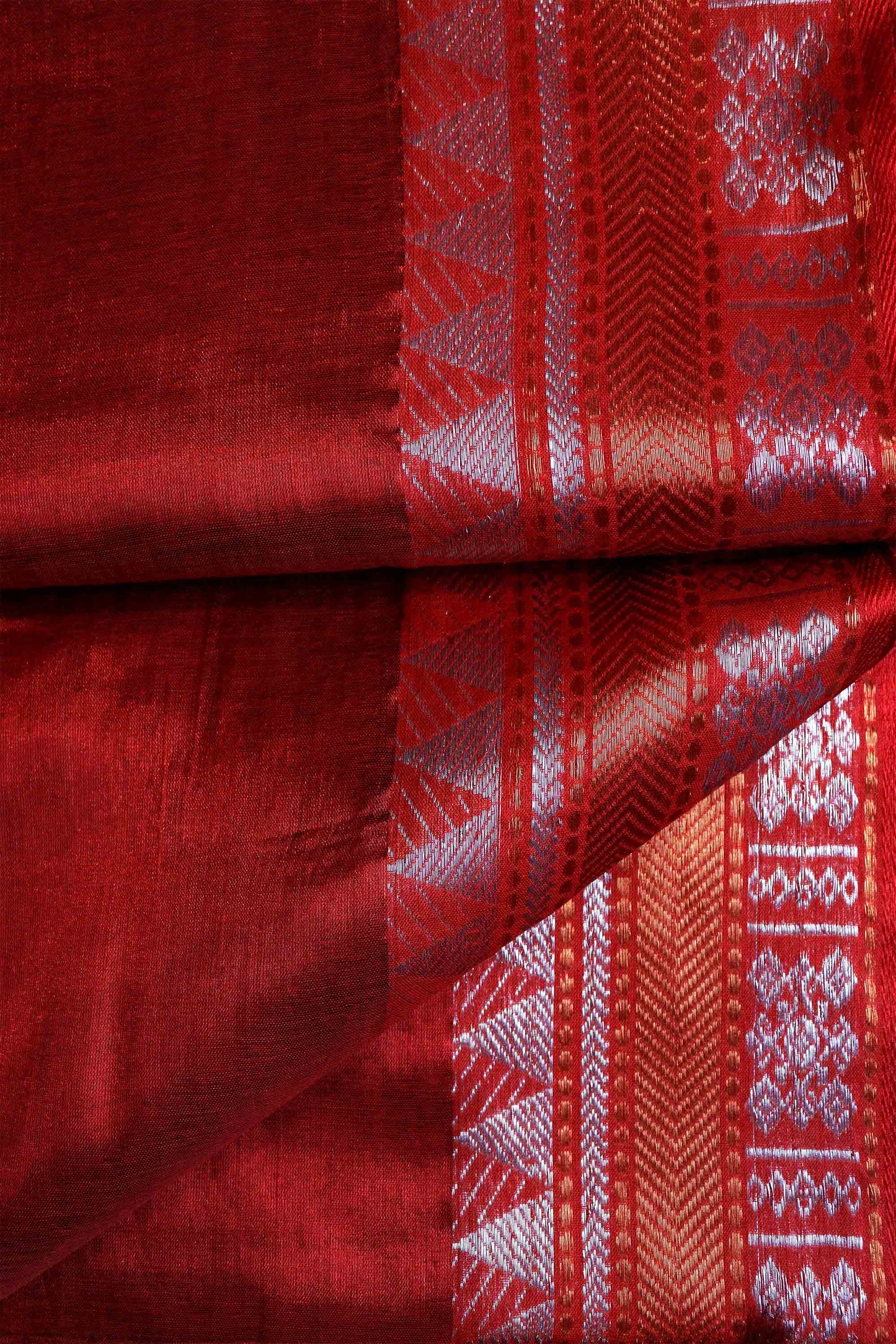 DC109 | Tissue Cotton Dual Tone Saree with Silver & Gold Zari | Lightweight Elegant Saree