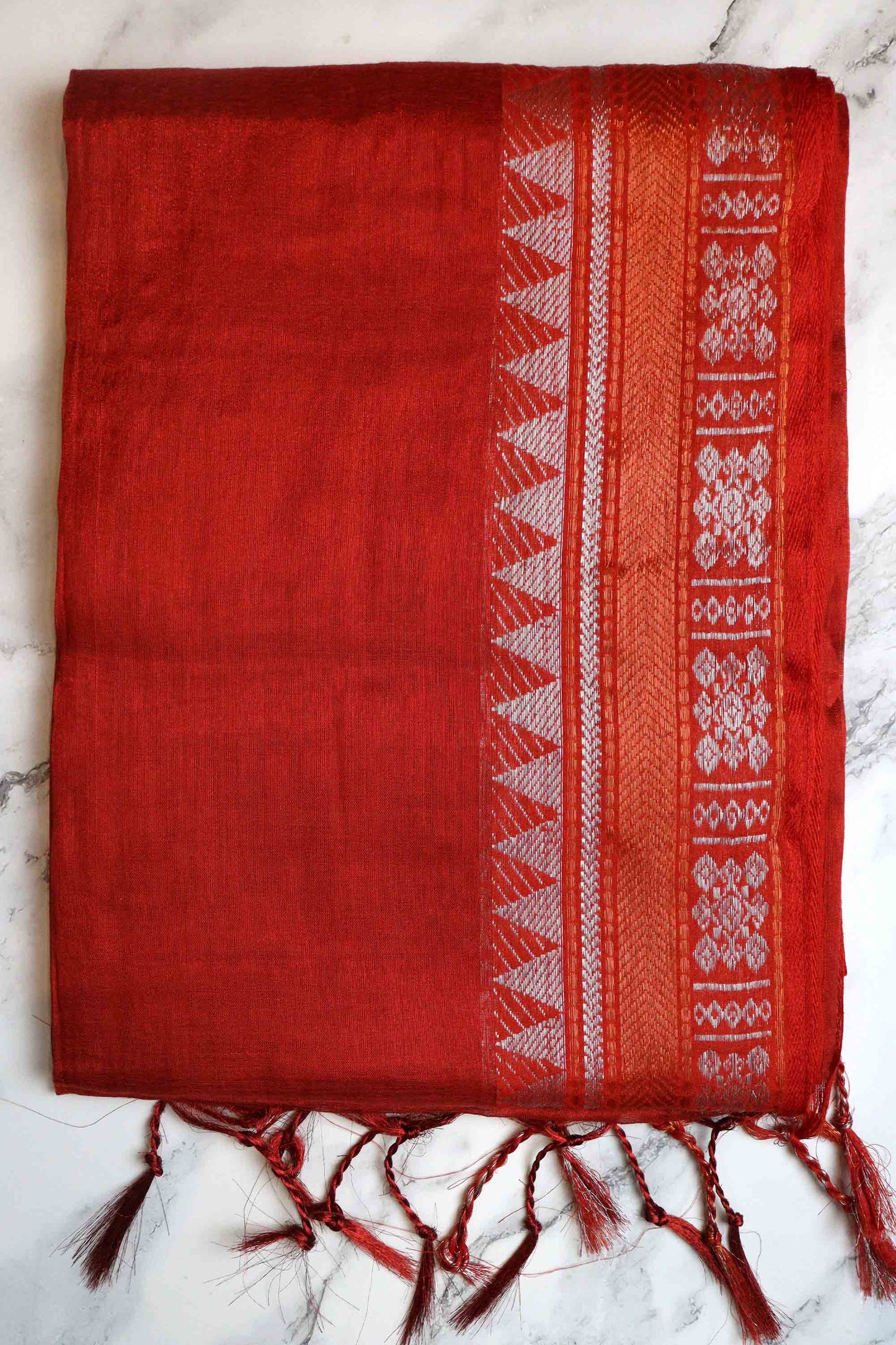 DC109 | Tissue Cotton Dual Tone Saree with Silver & Gold Zari | Lightweight Elegant Saree