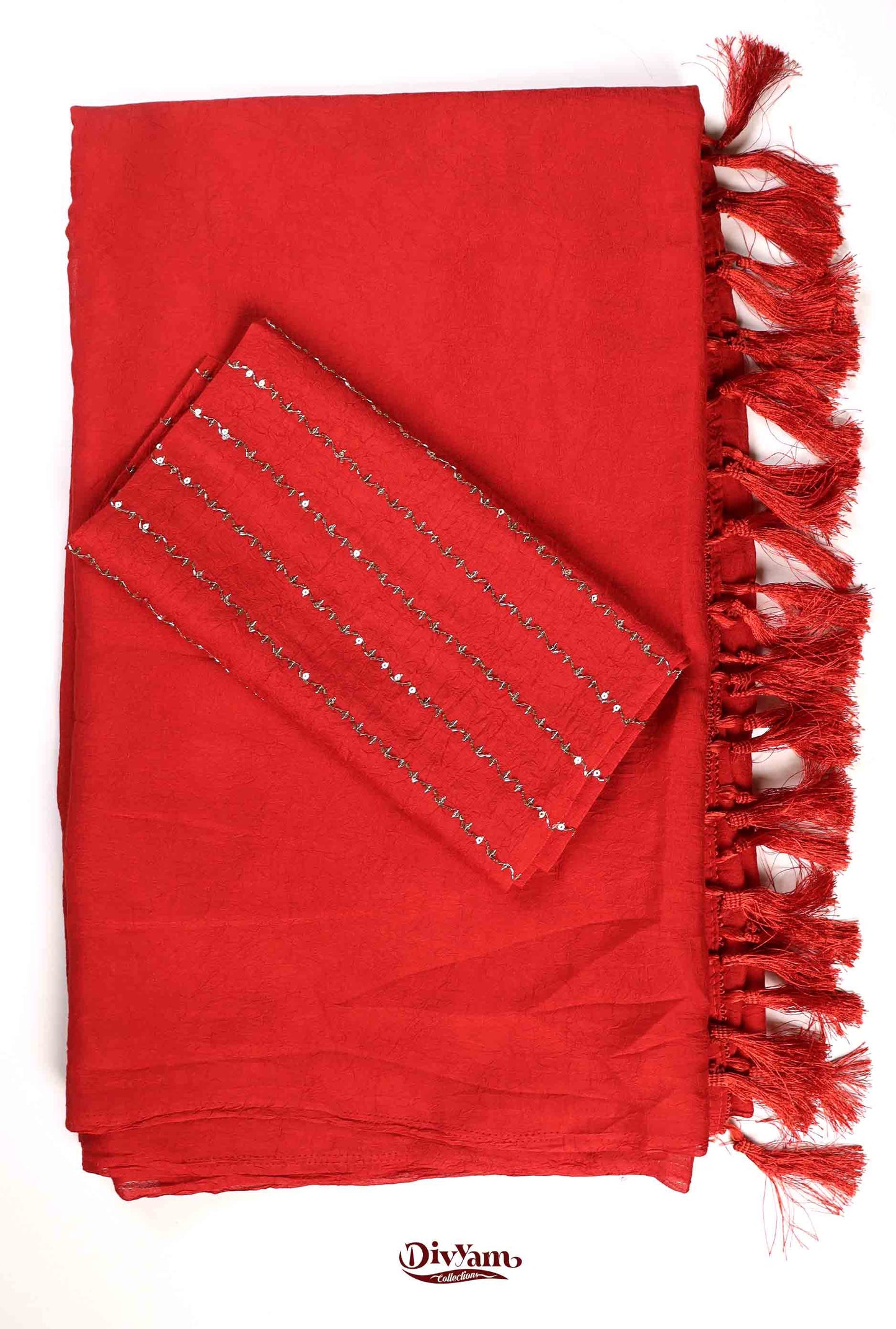 DC226 | Rangoli Crush Saree with Designer Work Blouse Piece