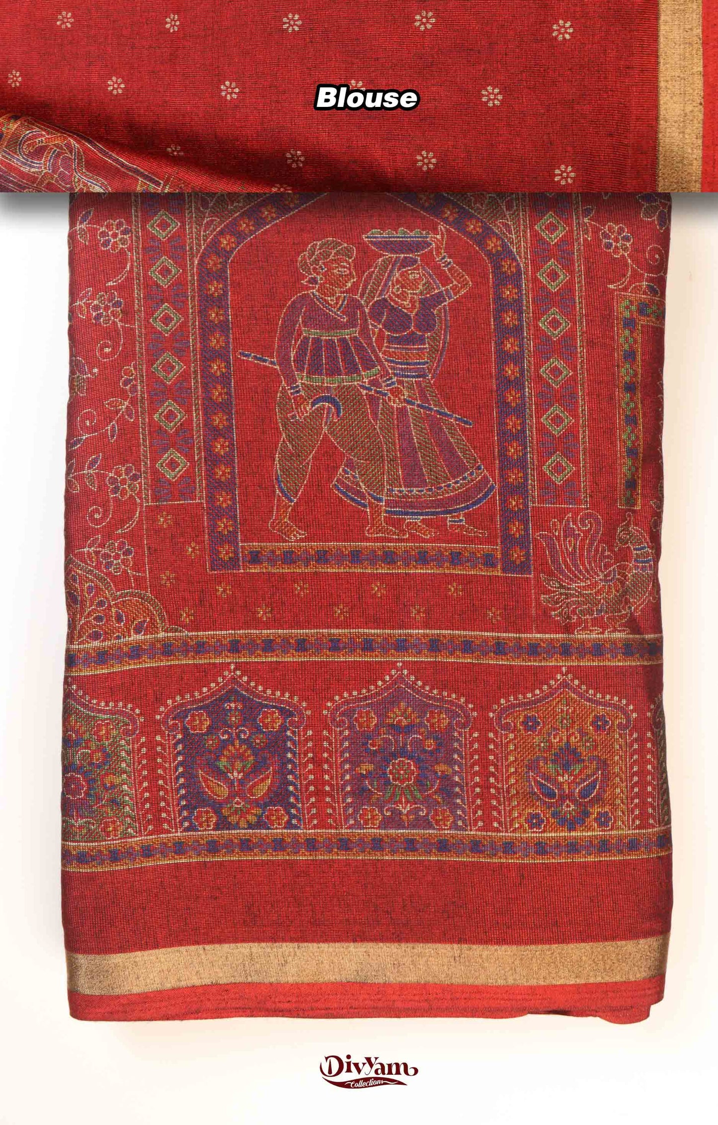 DC248 | Mashru Silk Saree with Pashmina Kashmiri Design