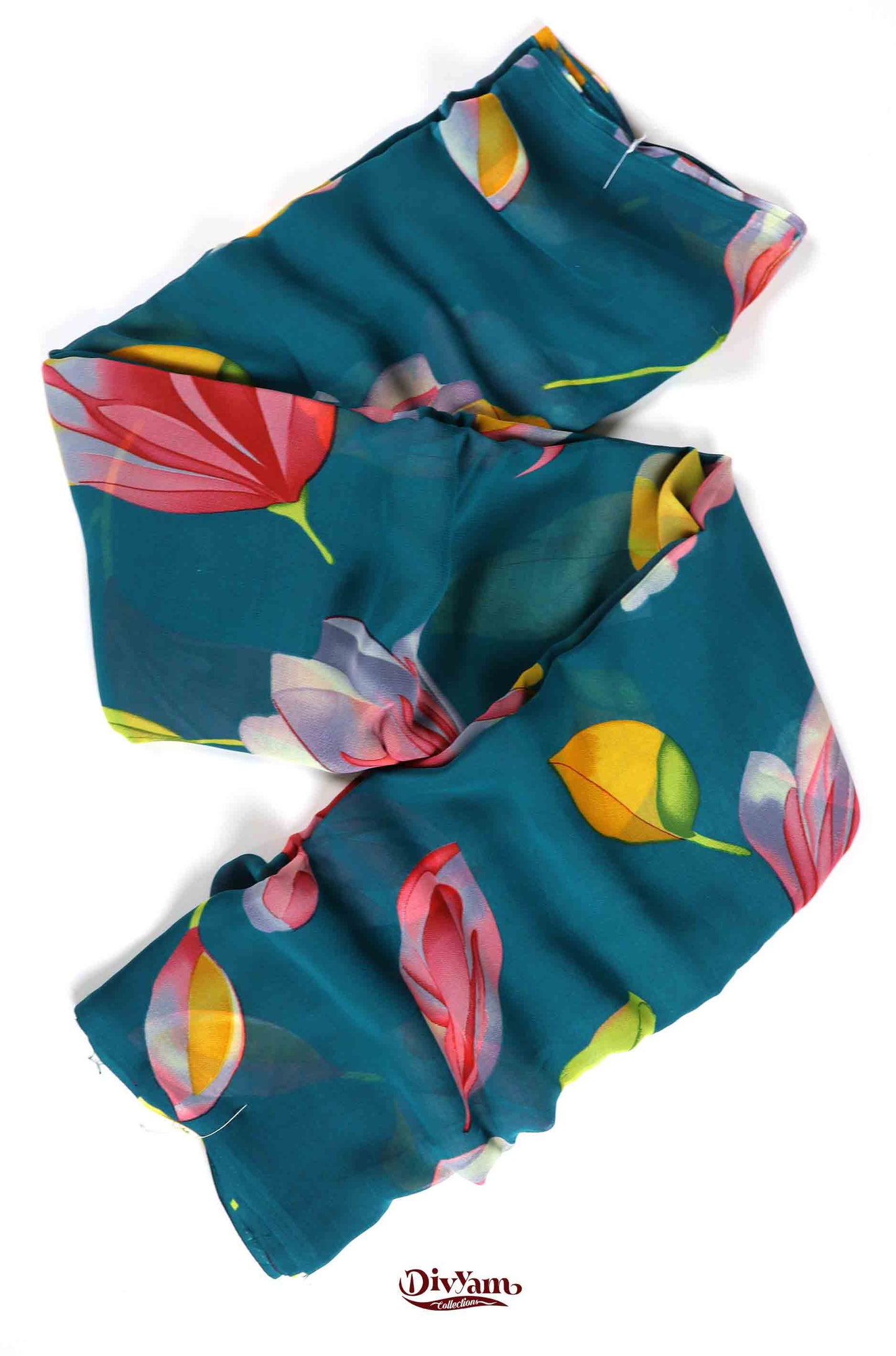 DC253 | Soft Georgette Daily Wear Saree with Unique Floral Design