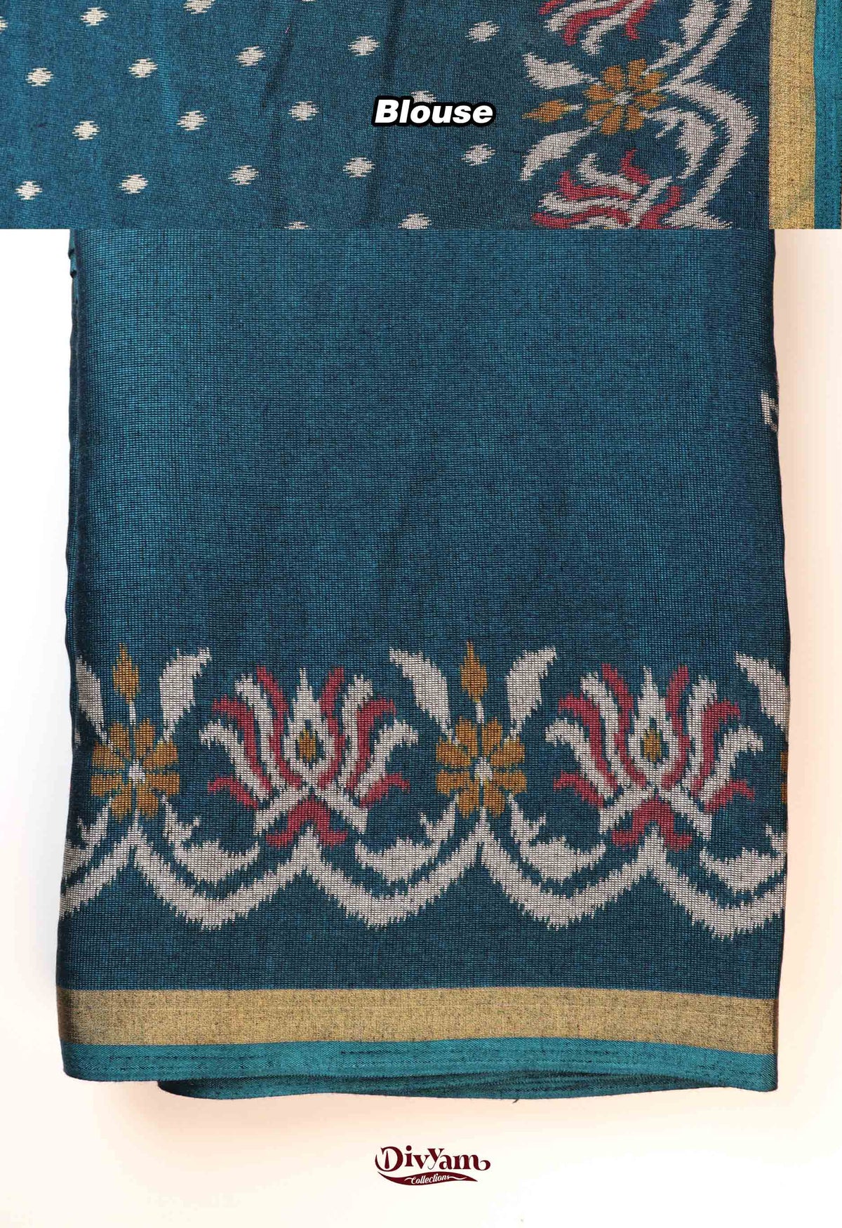 DC279 | Mashru Silk Saree with Lotus Border & Delicate Jari Piping