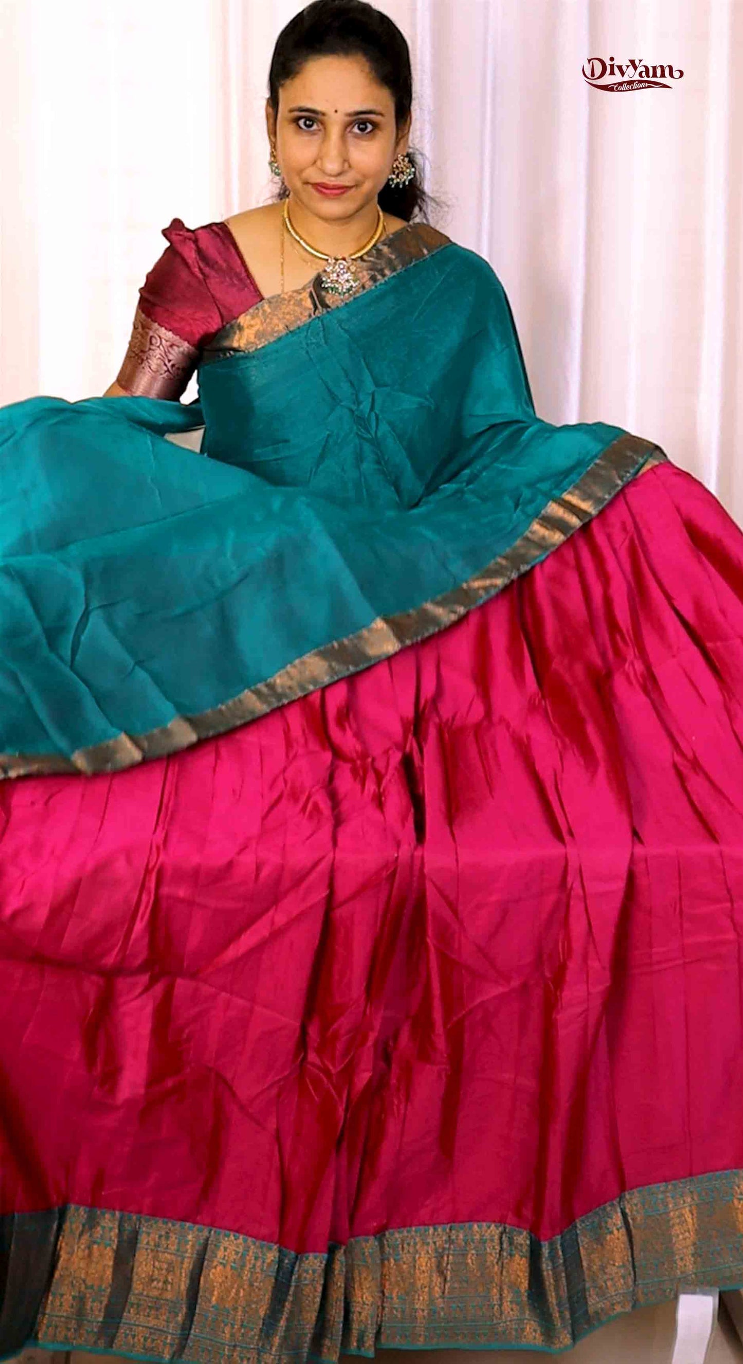 Kanjivaram Silk Lehenga Set with georgette silk Dupatta | DC247