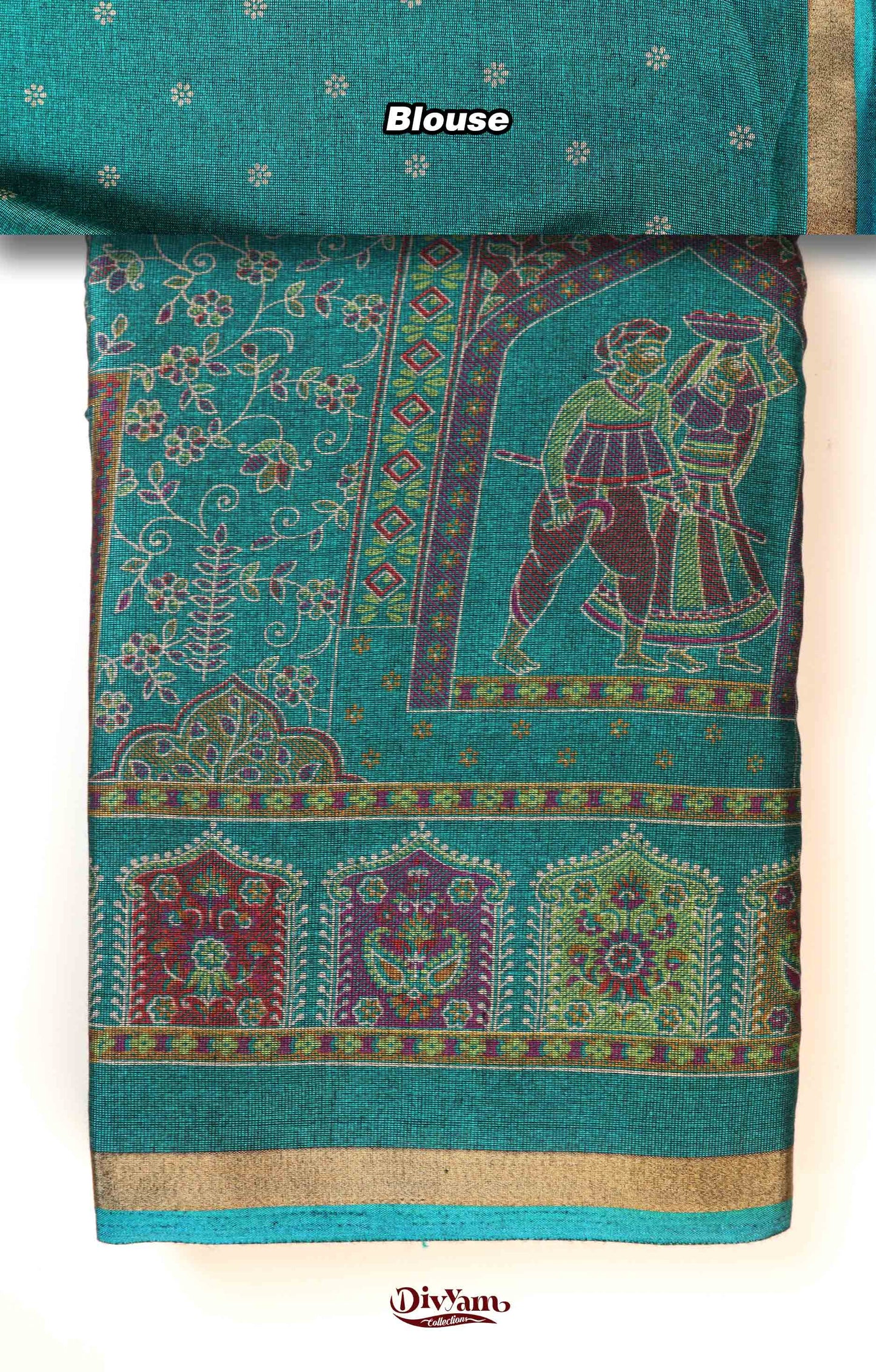 DC248 | Mashru Silk Saree with Pashmina Kashmiri Design