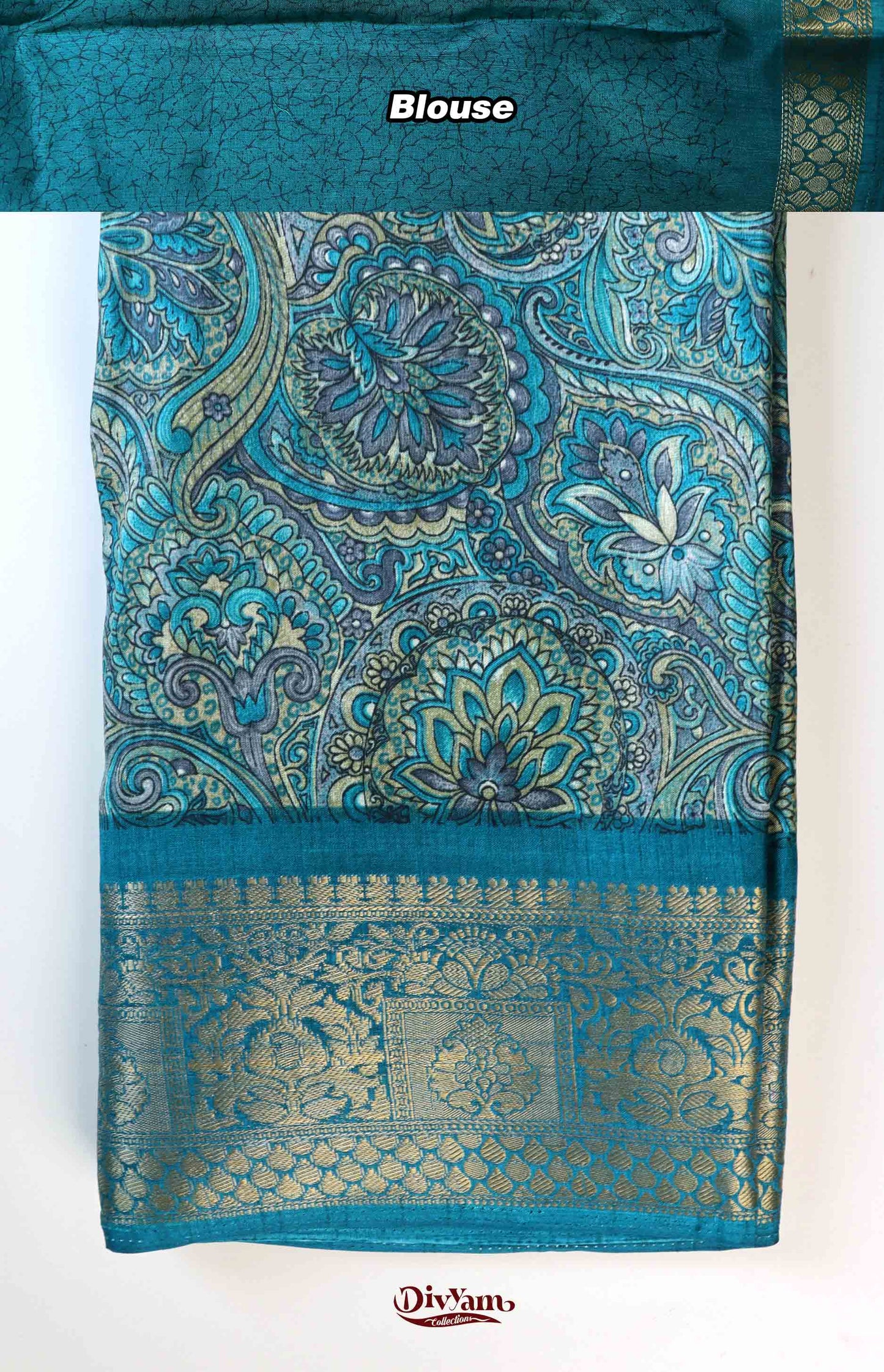 DC263 | Modal Silk Floral Pattern Saree with Running Blouse