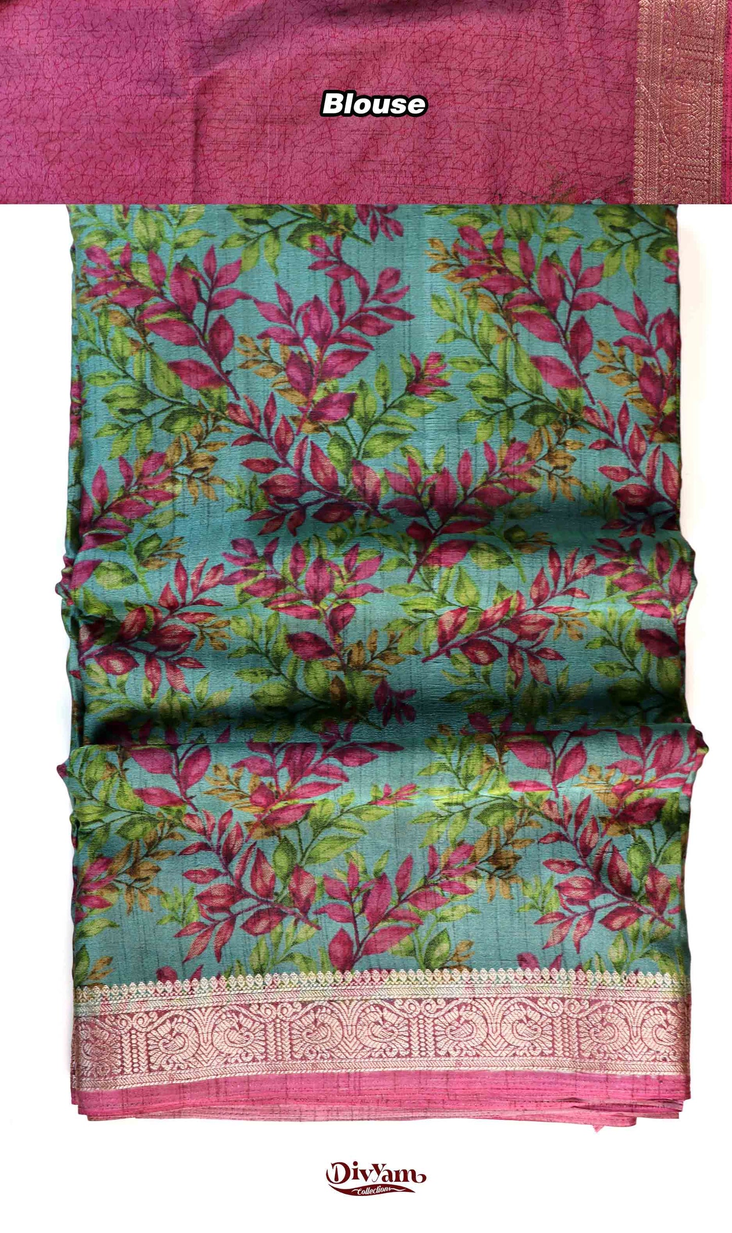 DC209 | Maheshwari Silk Saree with Elegant Floral Print