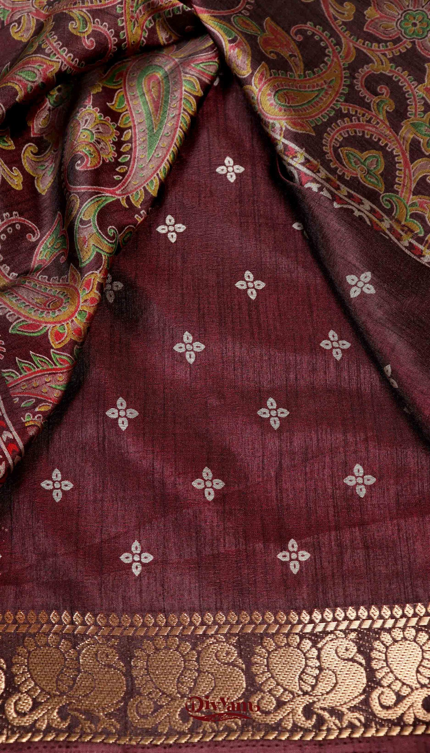 DC157 | Statement Saree in Maheshwari Silk | Mango Kalamkari Art with Narayanpet Zari Border