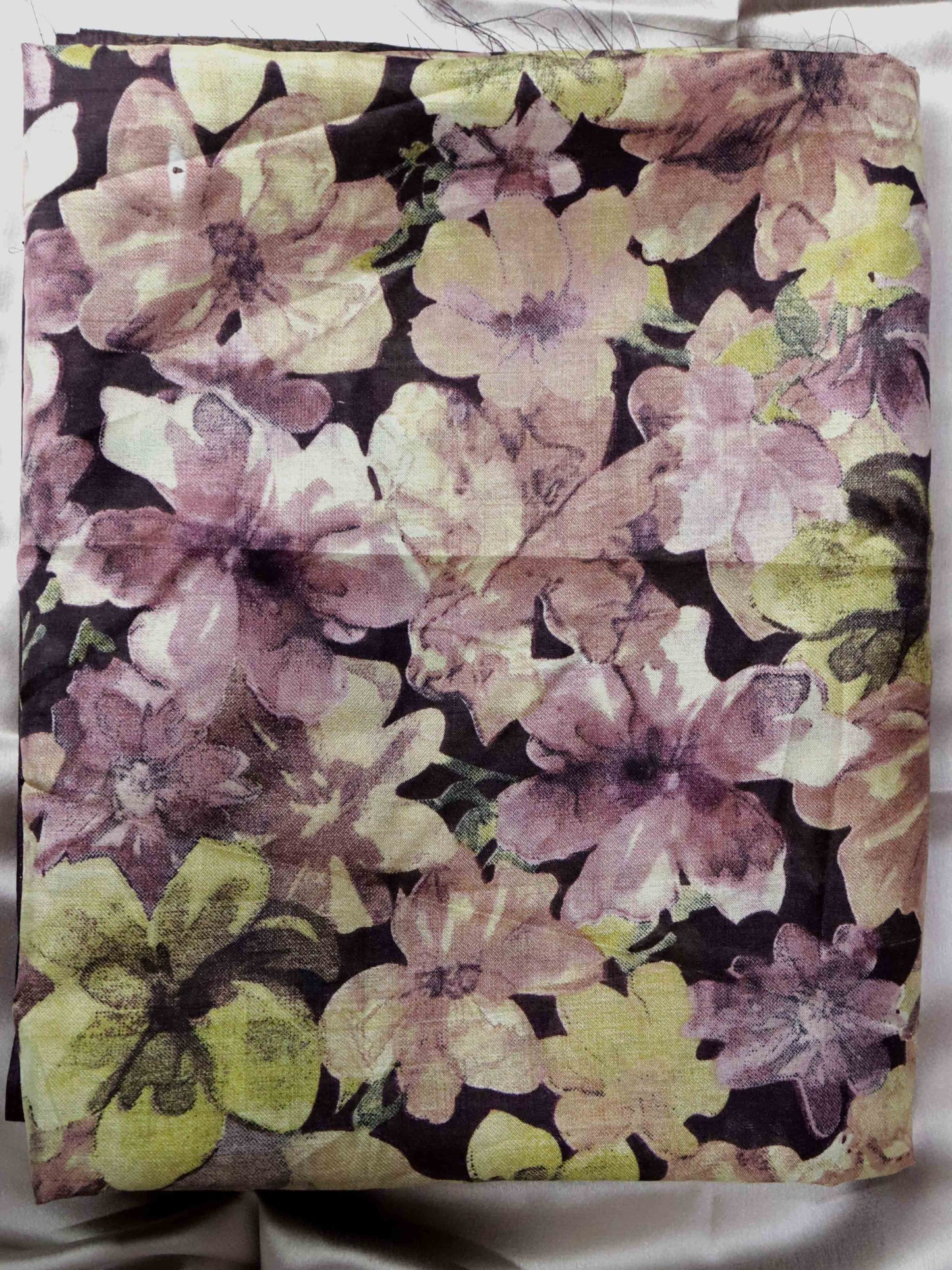 Dark Brown Fancy Silk Saree With Jacquard Gap Border and Beautiful Floral Print