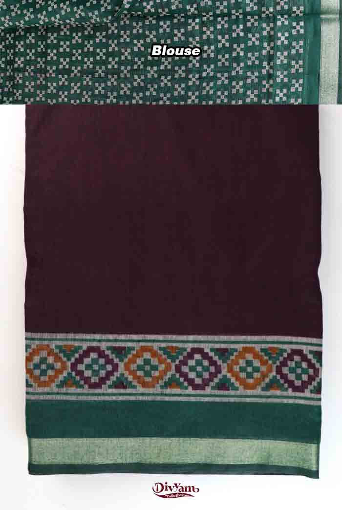 DC315 | Maheshwari Silk Cotton Plain Saree with Running Blouse