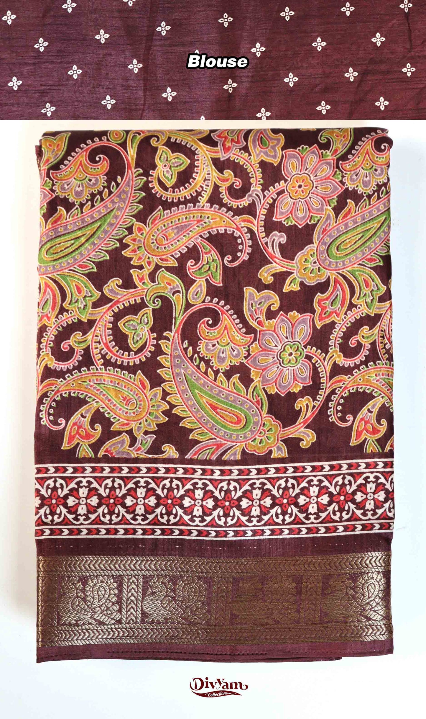 DC197 | Maheshwari Silk Mango Kalamkari Saree with Narayanpet Border