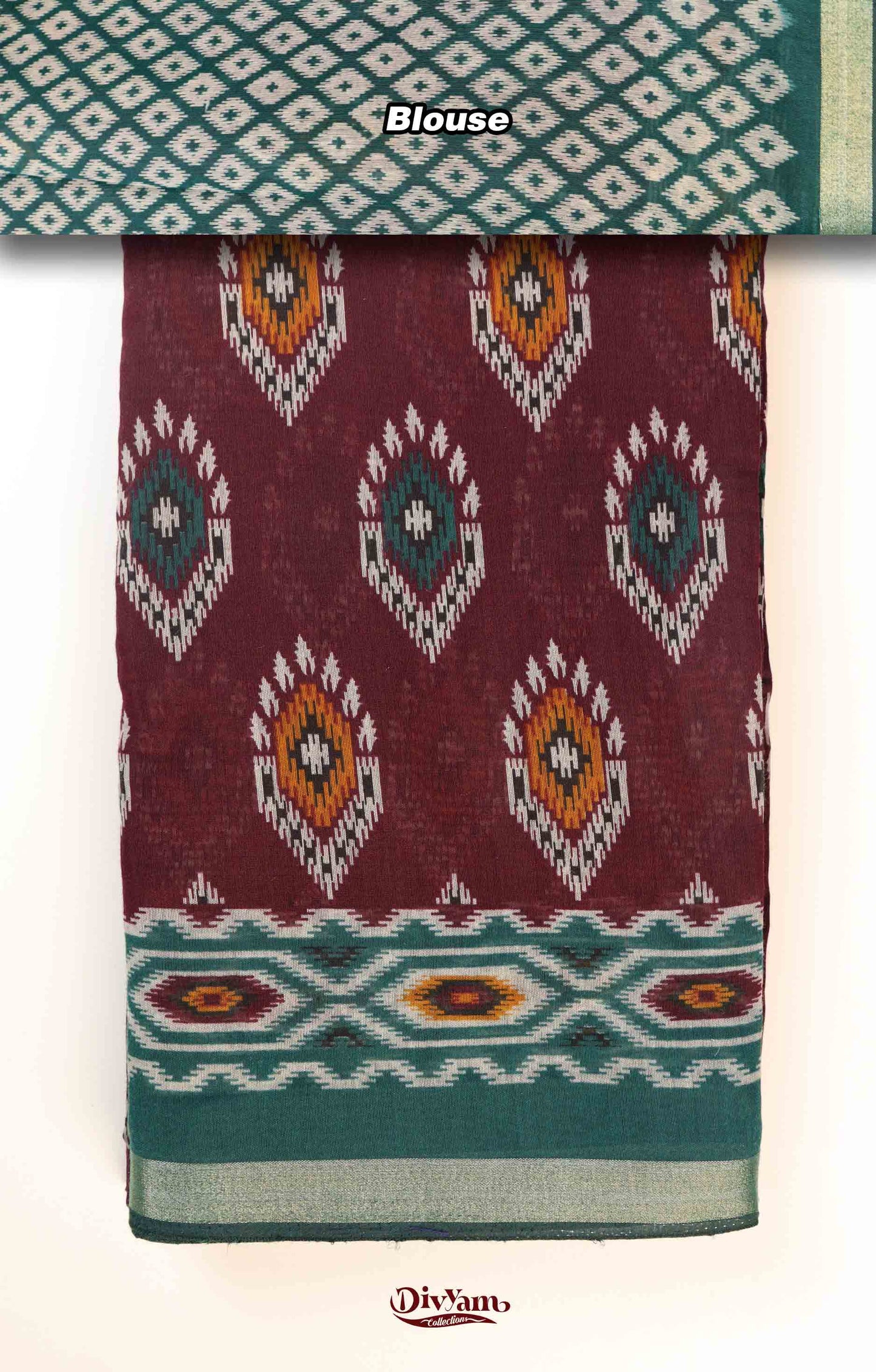 DC251 | Daily Wear Cotton by Silk Ikat Design Saree | Soft & Comfortable