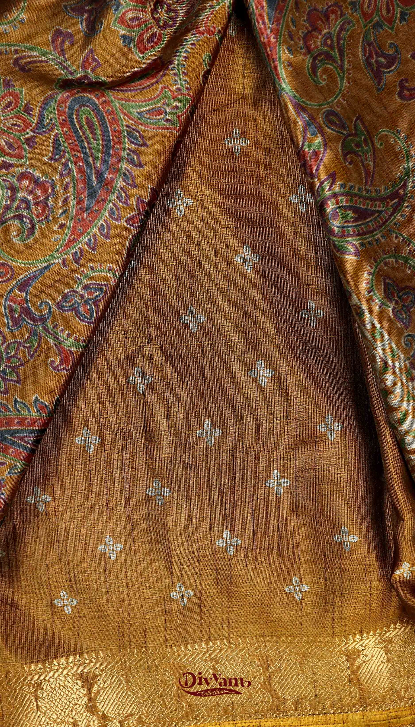 DC157 | Statement Saree in Maheshwari Silk | Mango Kalamkari Art with Narayanpet Zari Border