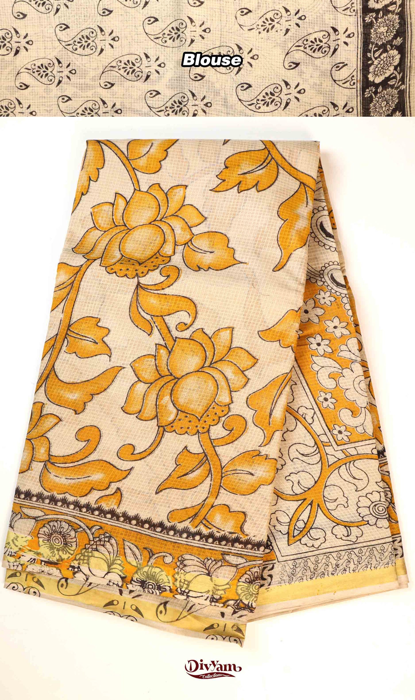 DC201 | Kota Kalamkari Print Saree with Running Blouse