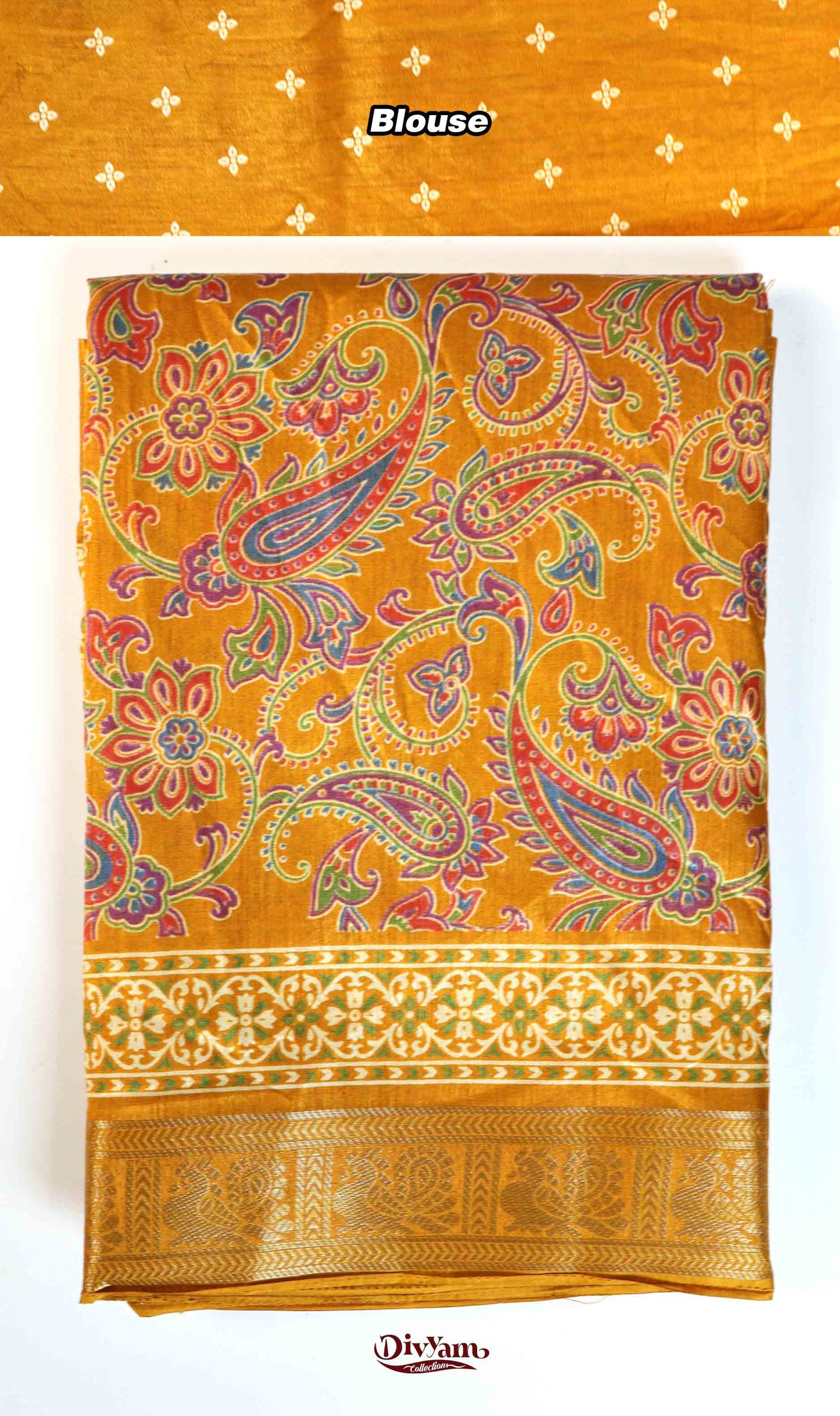 DC197 | Maheshwari Silk Mango Kalamkari Saree with Narayanpet Border