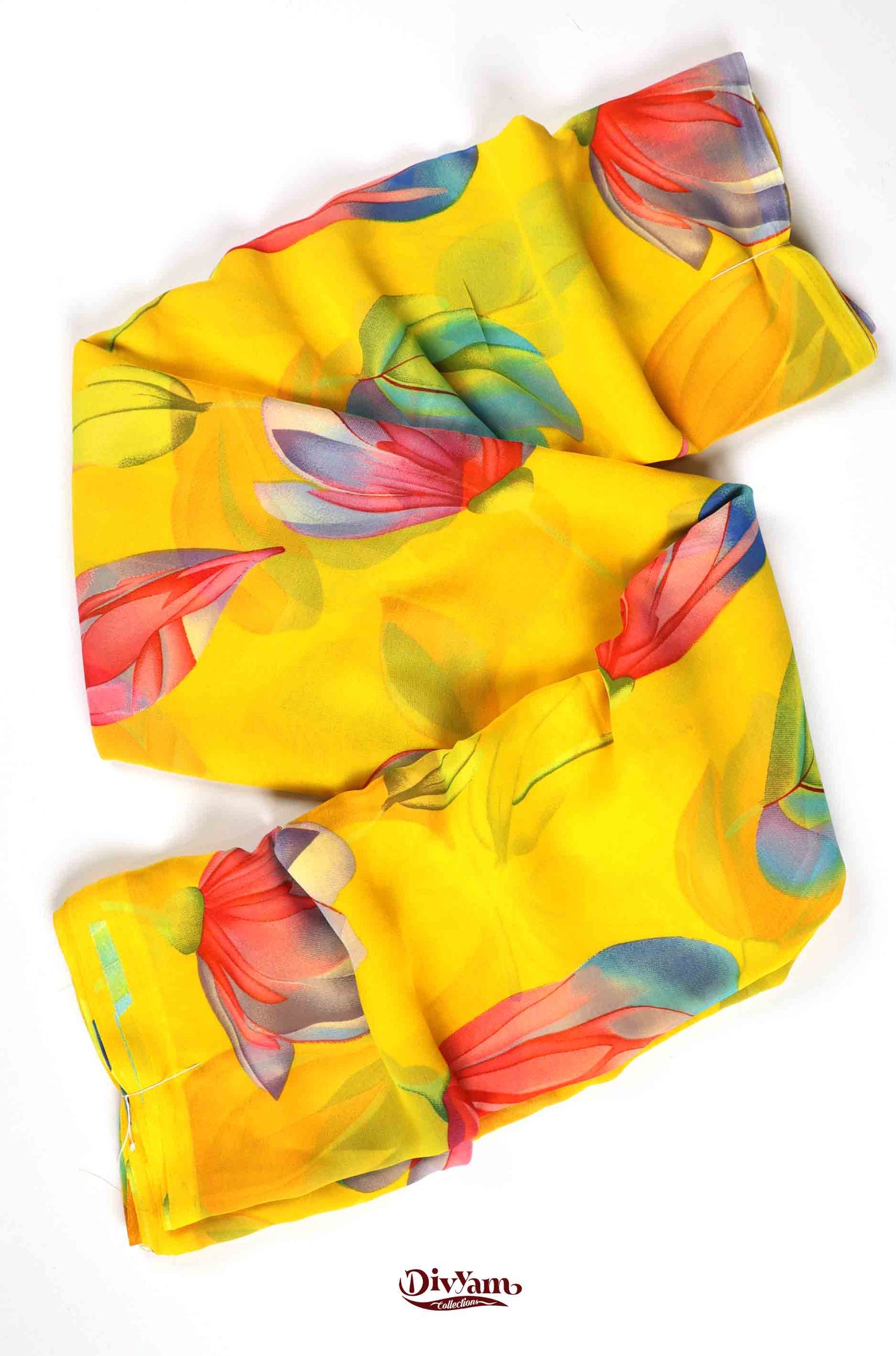DC253 | Soft Georgette Daily Wear Saree with Unique Floral Design